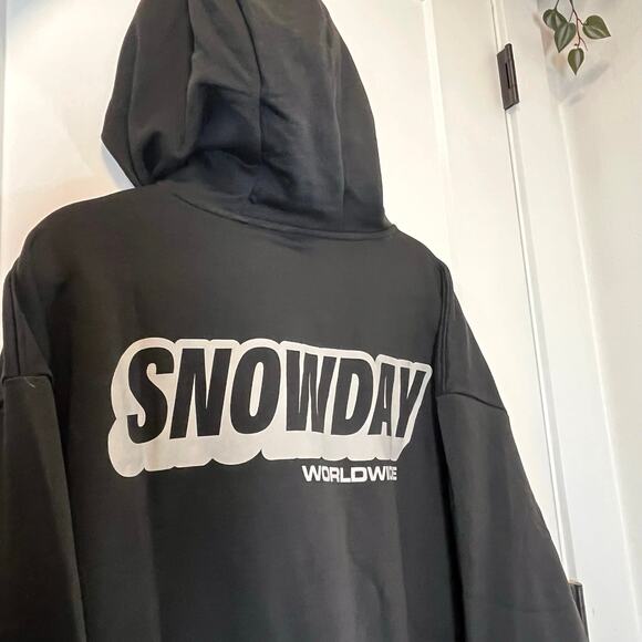 •NWT• SNOWDAY WORLDWIDE STREETWEAR BLACK HOODIE • MENS 2XL - Picture 4 of 13